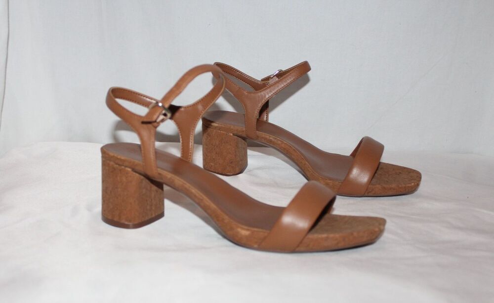Naturalizer Women Izzy Leather Strappy Sandals English Tea Brown NIB SZ 11 $140